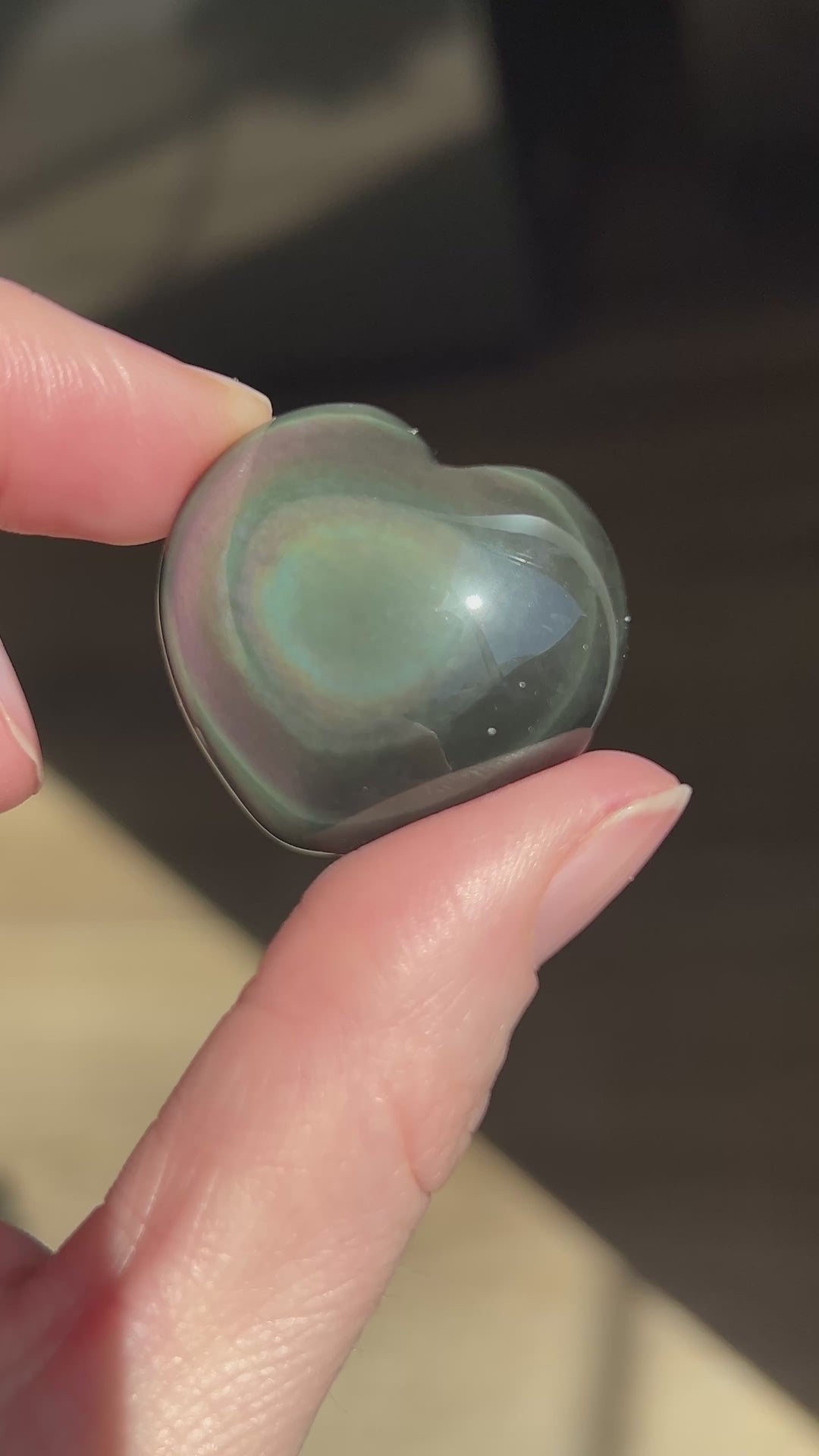 Rainbow Obsidian Heart (40)