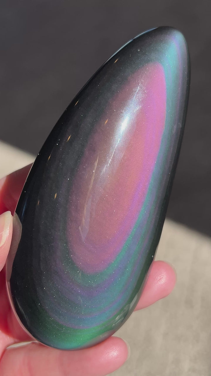 Rainbow Obsidian Palmstone (19) | 169g