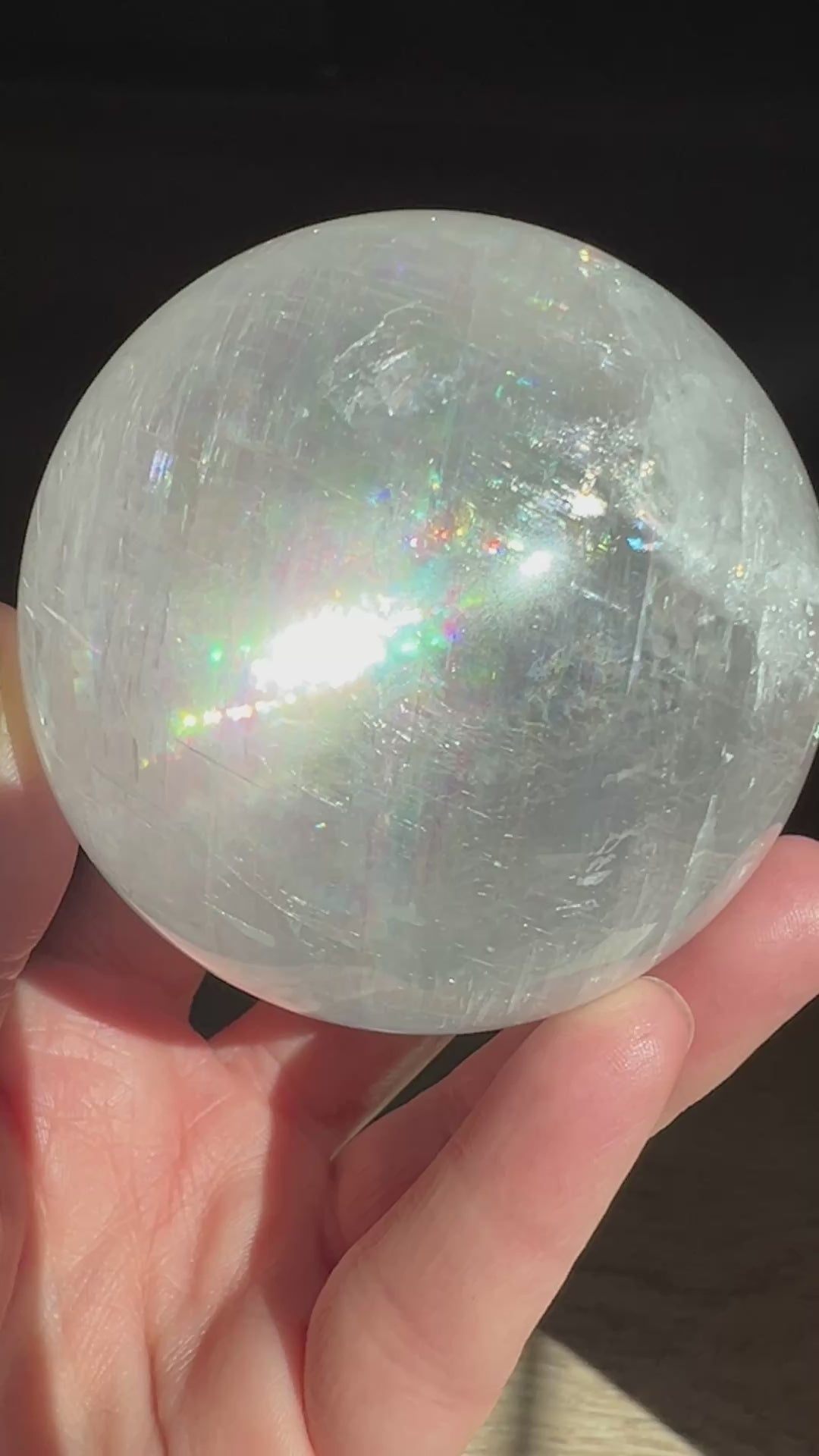 Optical Calcite Sphere (2) | 442.9g 67mm