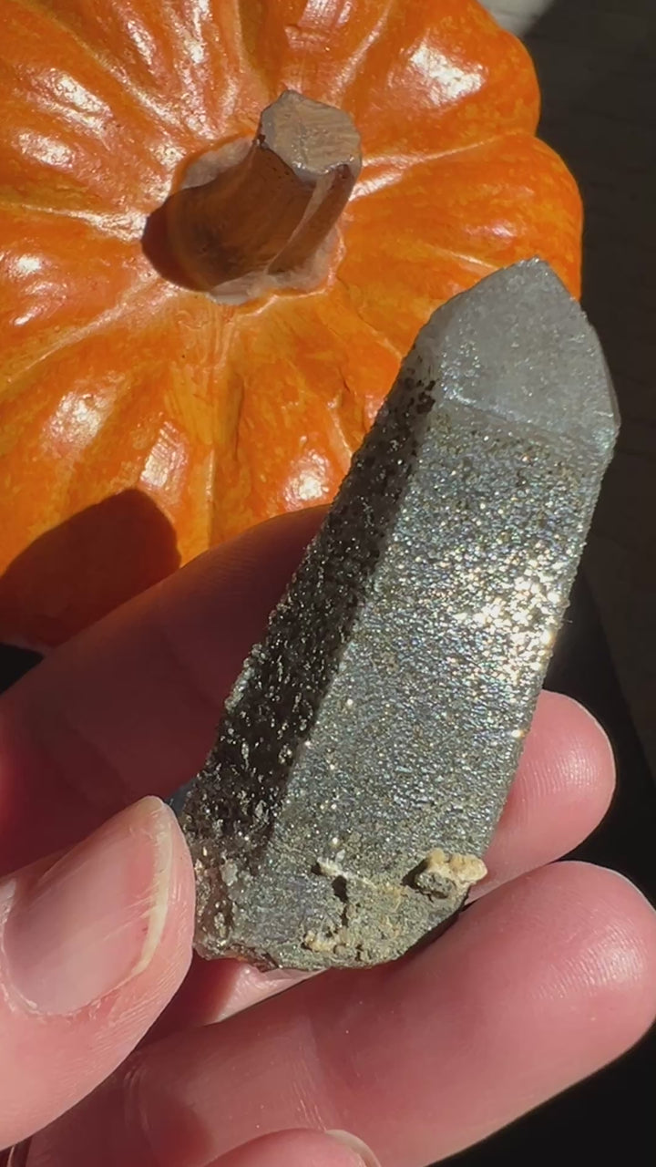 Lustrous Druzy Coated Smoky Quartz (2) | 23.5g