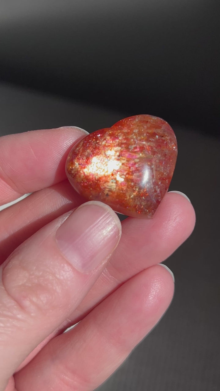 High Grade Confetti Sunstone | Blinding Flash and Hematite Glitter