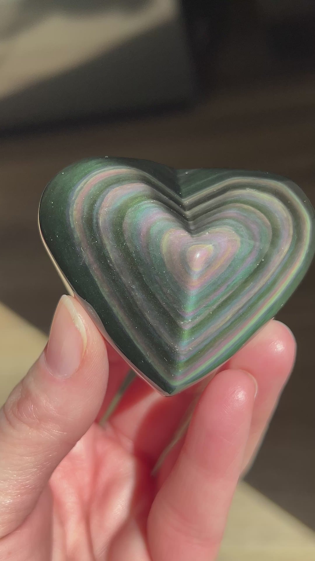 Rainbow Obsidian Heart (31) | 111.5g