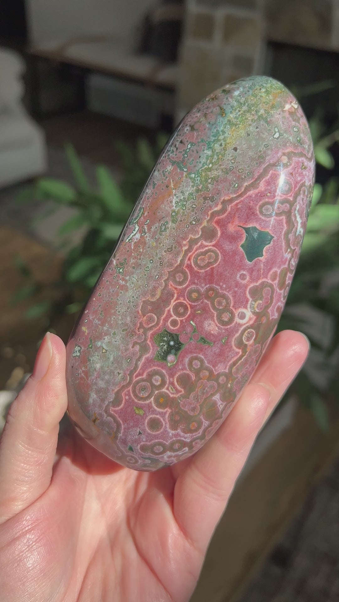 Magenta Orbicular Jasper Freeform | 1lb 14oz