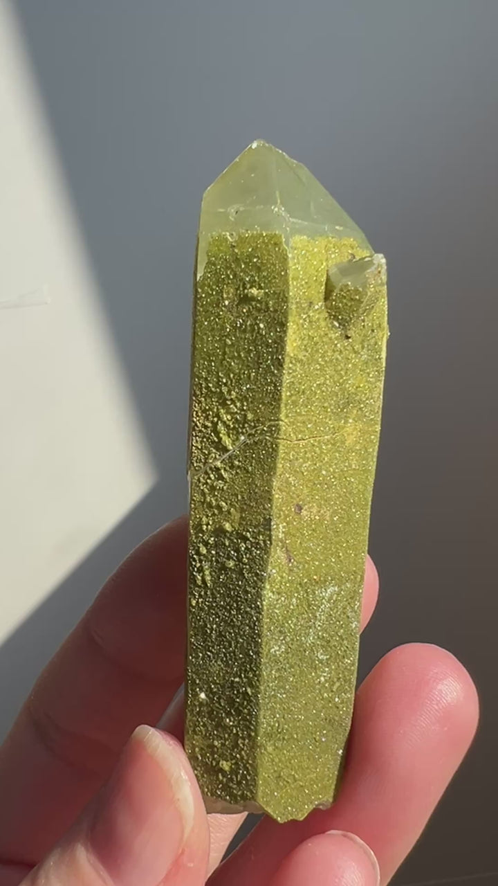 Epidote Coated Quartz | 55.8g