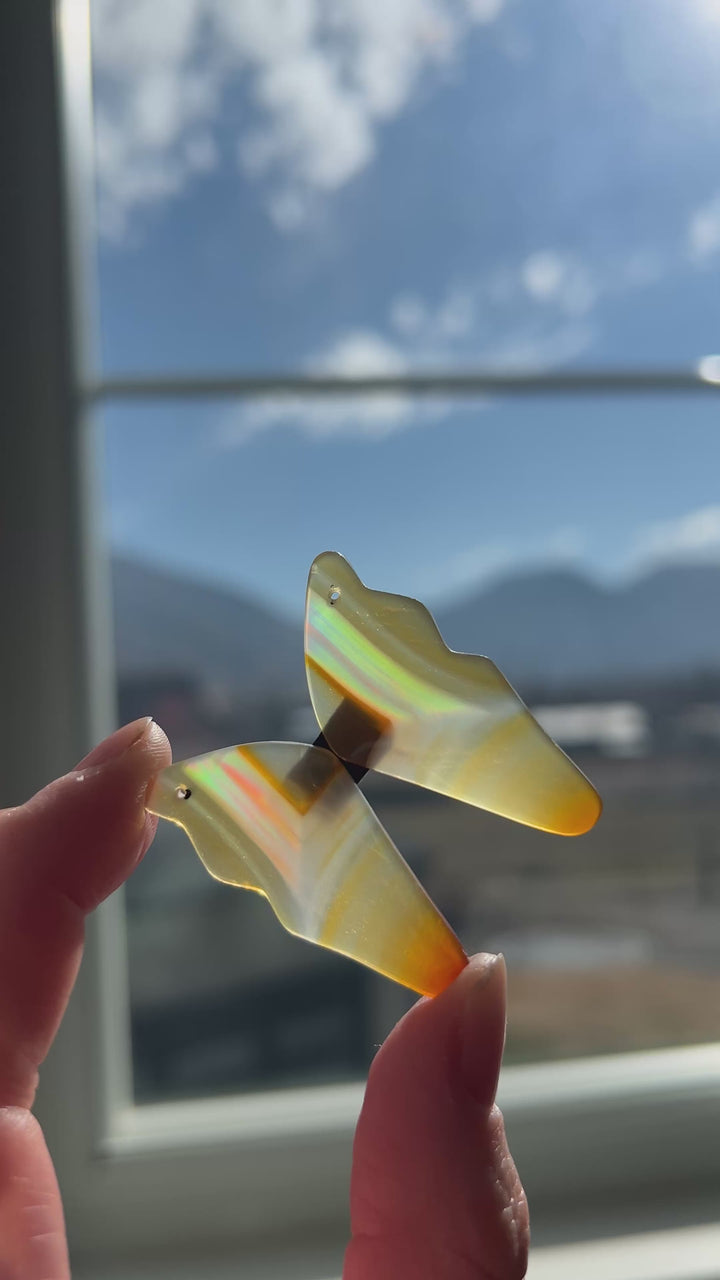 Iris Agate Drilled Butteryfly Wings (23)