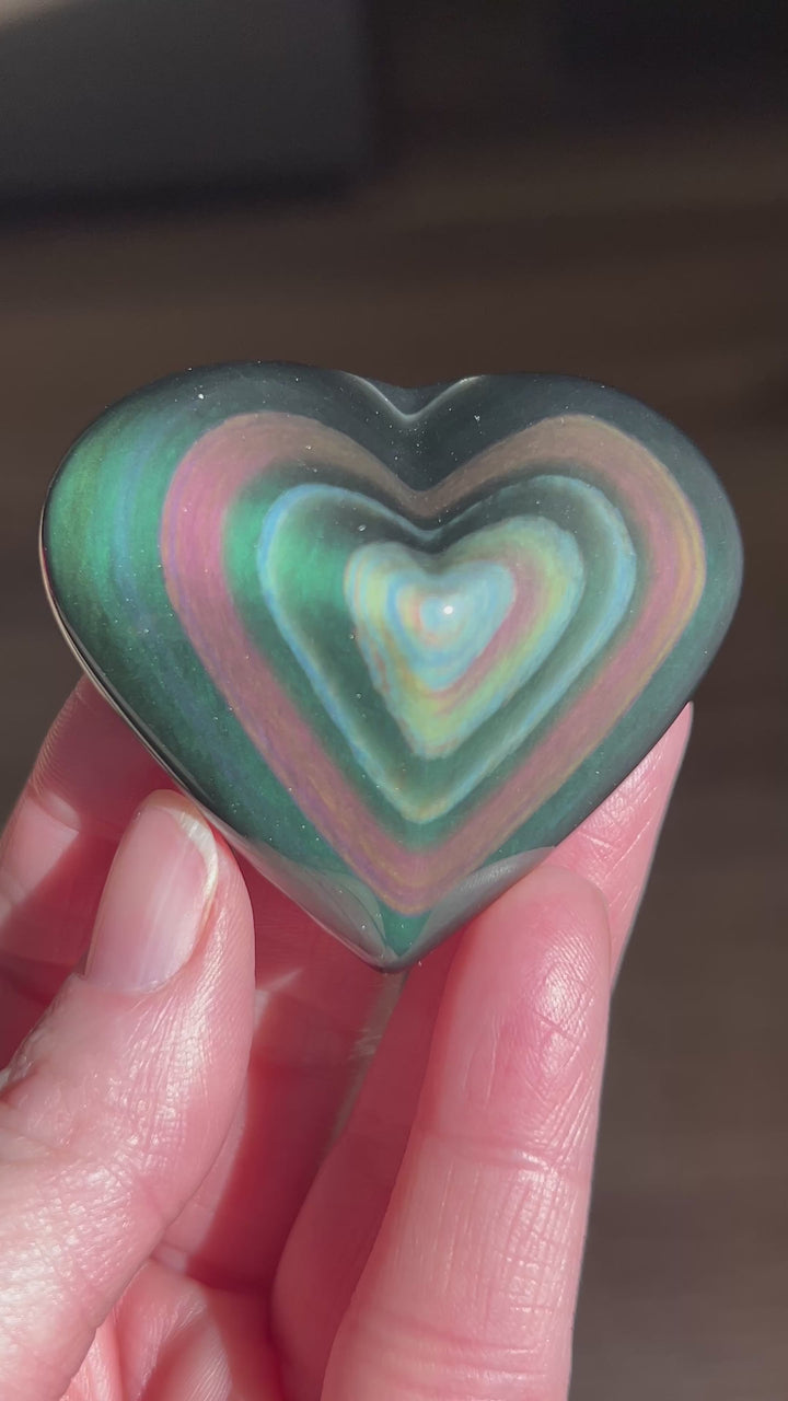 Rainbow Obsidian Heart (23) | 56g