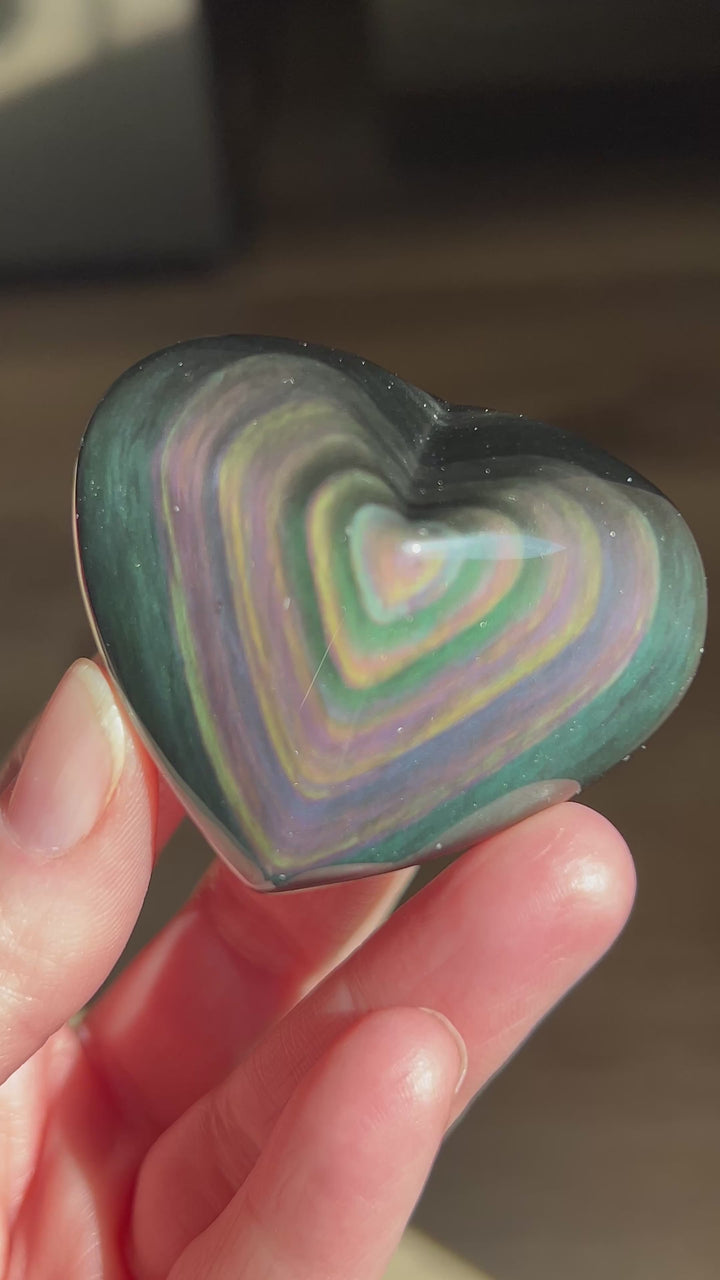 Rainbow Obsidian Heart (26) | 92g