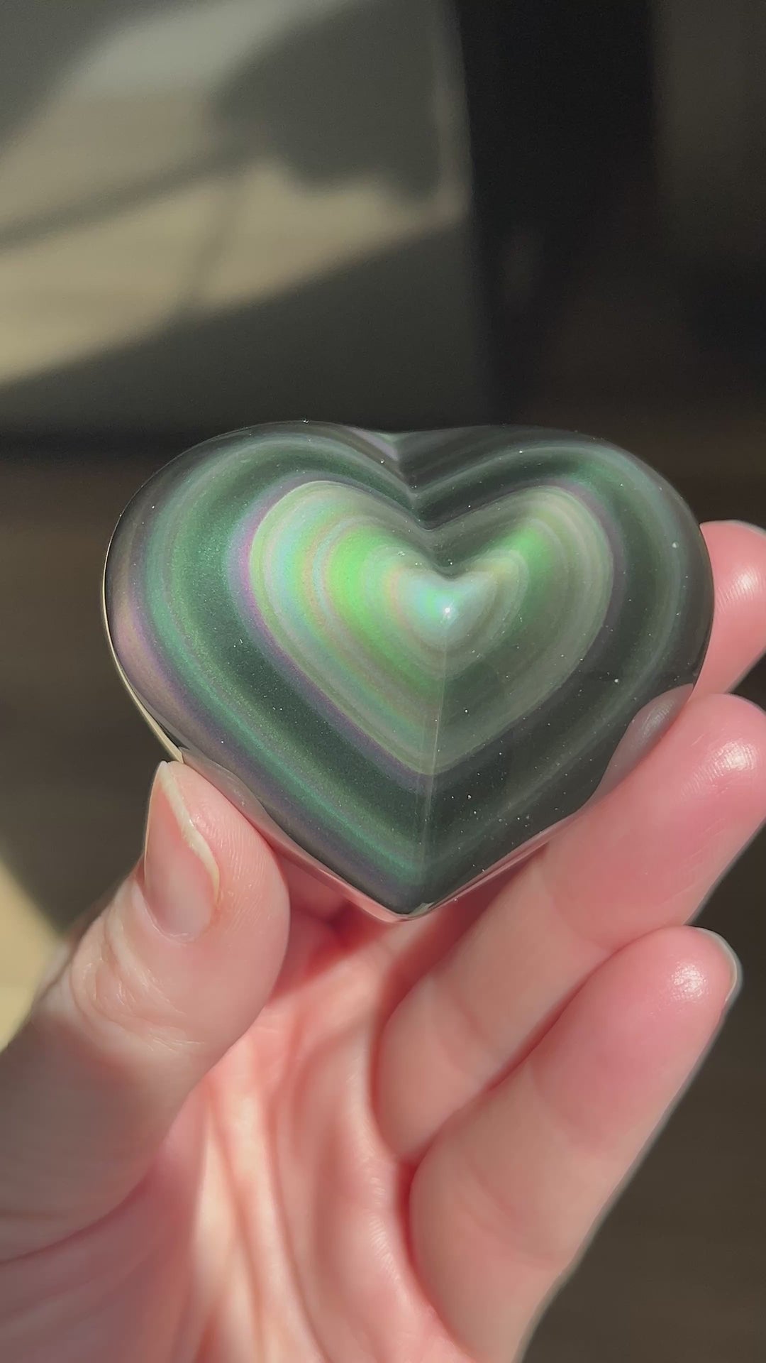 Rainbow Obsidian Heart (42) | 98.2g