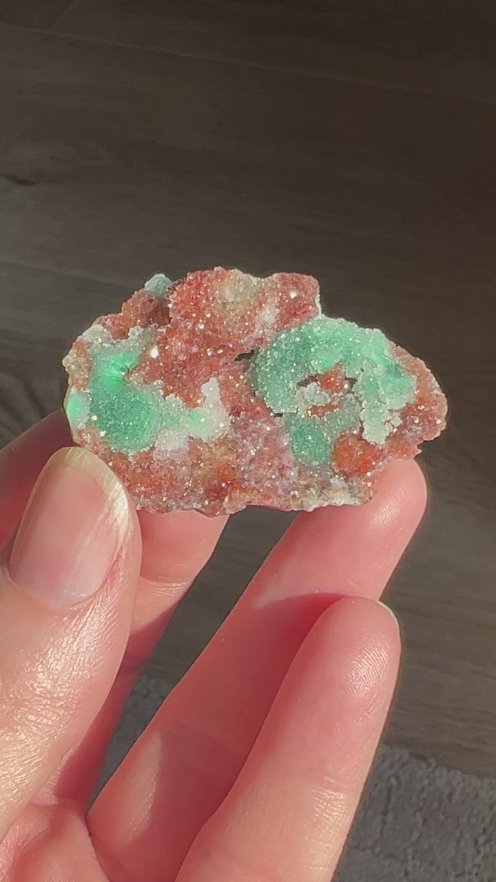 Sugar Malachite with Hematite (1) | 18.7g