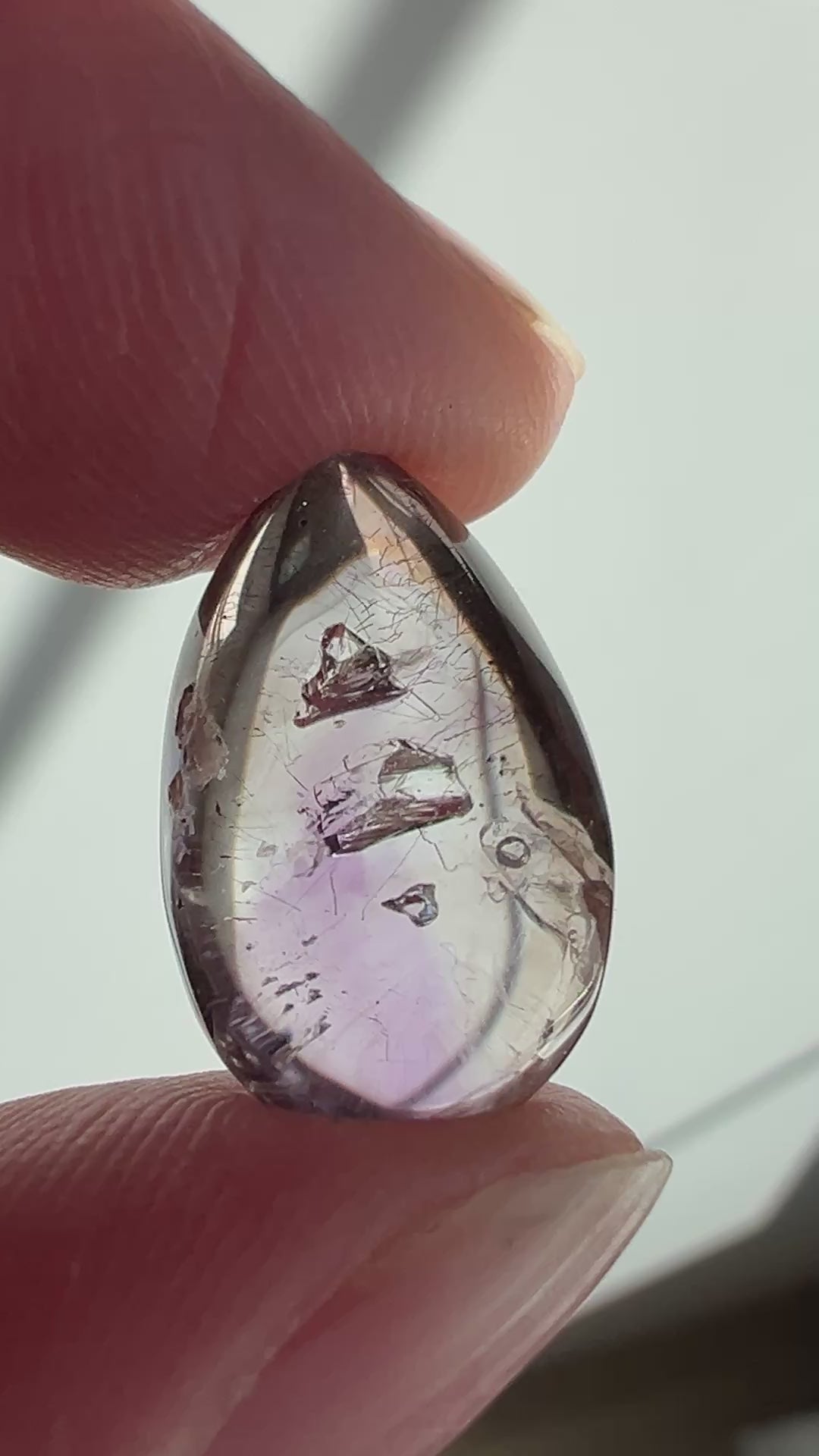 Smoky Amethyst Enhydro Cab Set