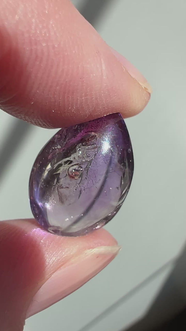 Smoky Amethyst Enhydro Cab Set