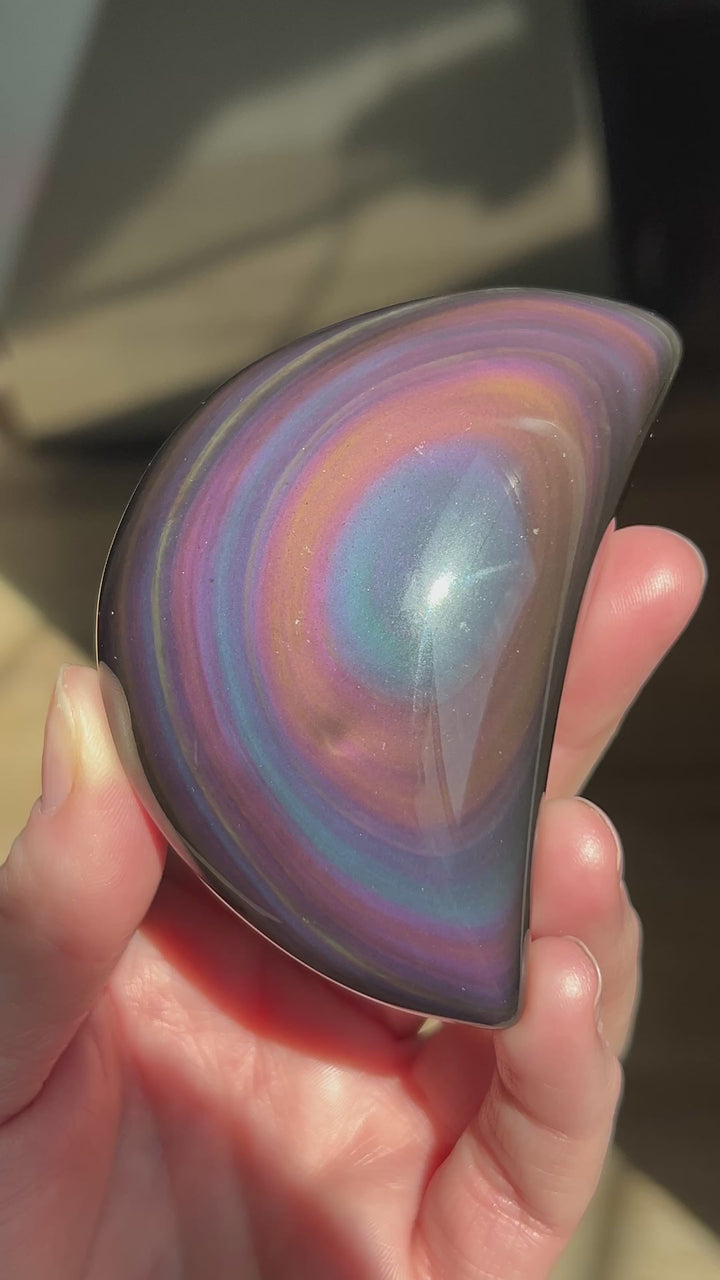 Rainbow Obsidian Moon (38) | 145g