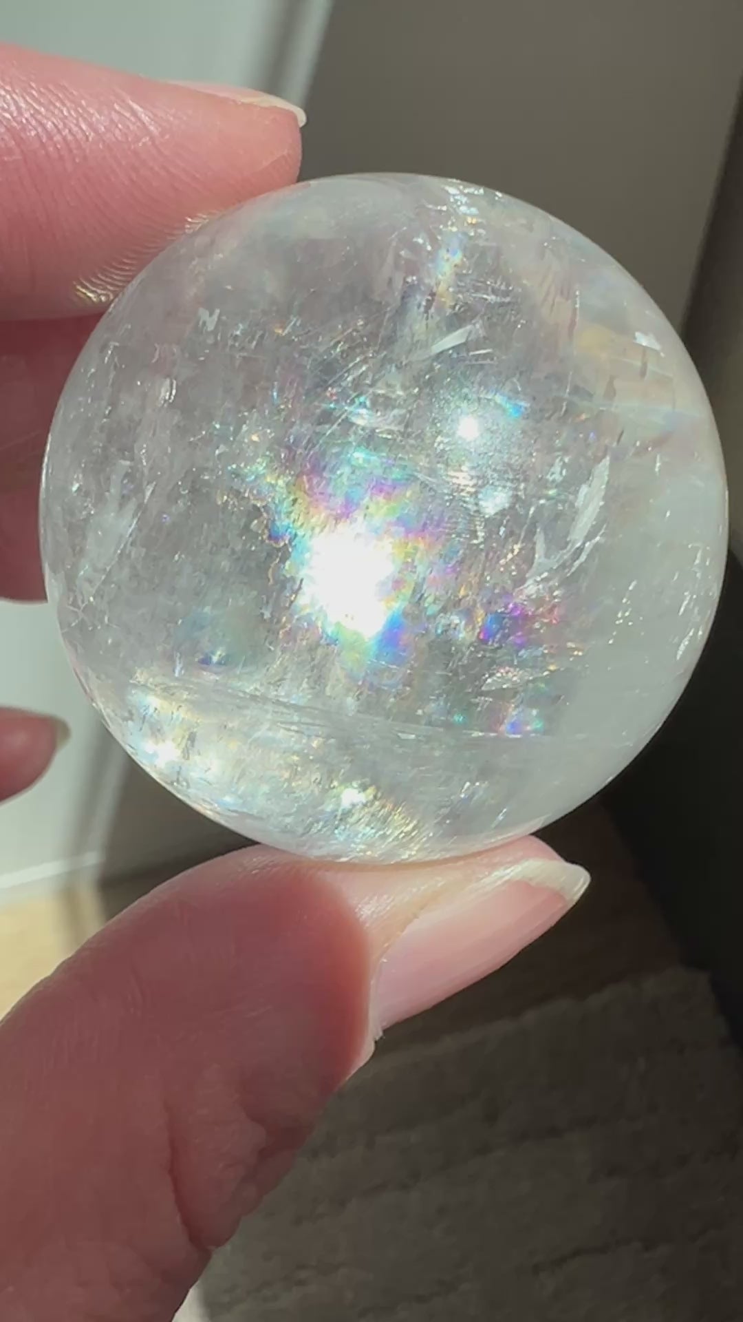 Optical Calcite Sphere (13) | 95.5g 41mm