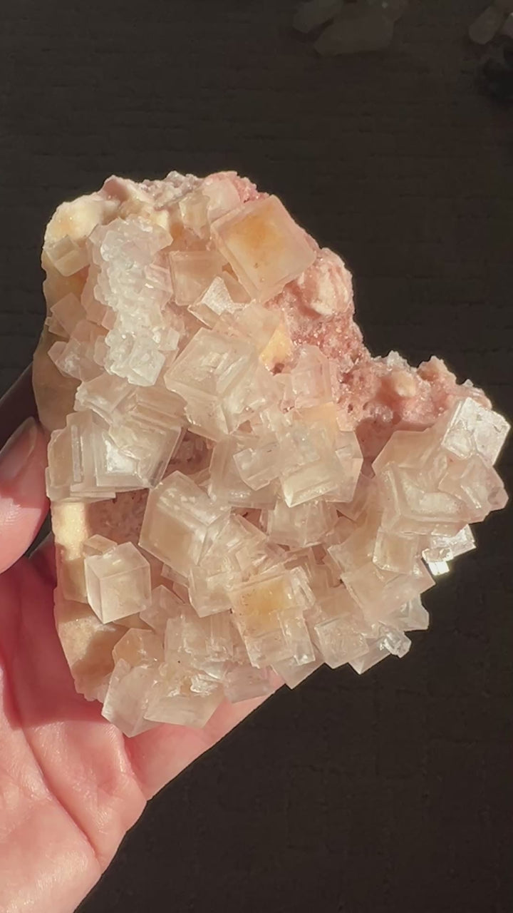 Pink Halite Double Bubble Enhydro (2) | 194g