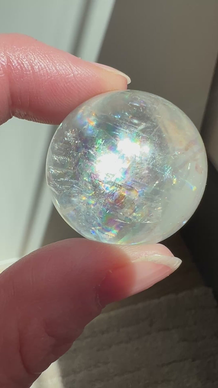 Optical Calcite Sphere (9) | 36.2g 30mm