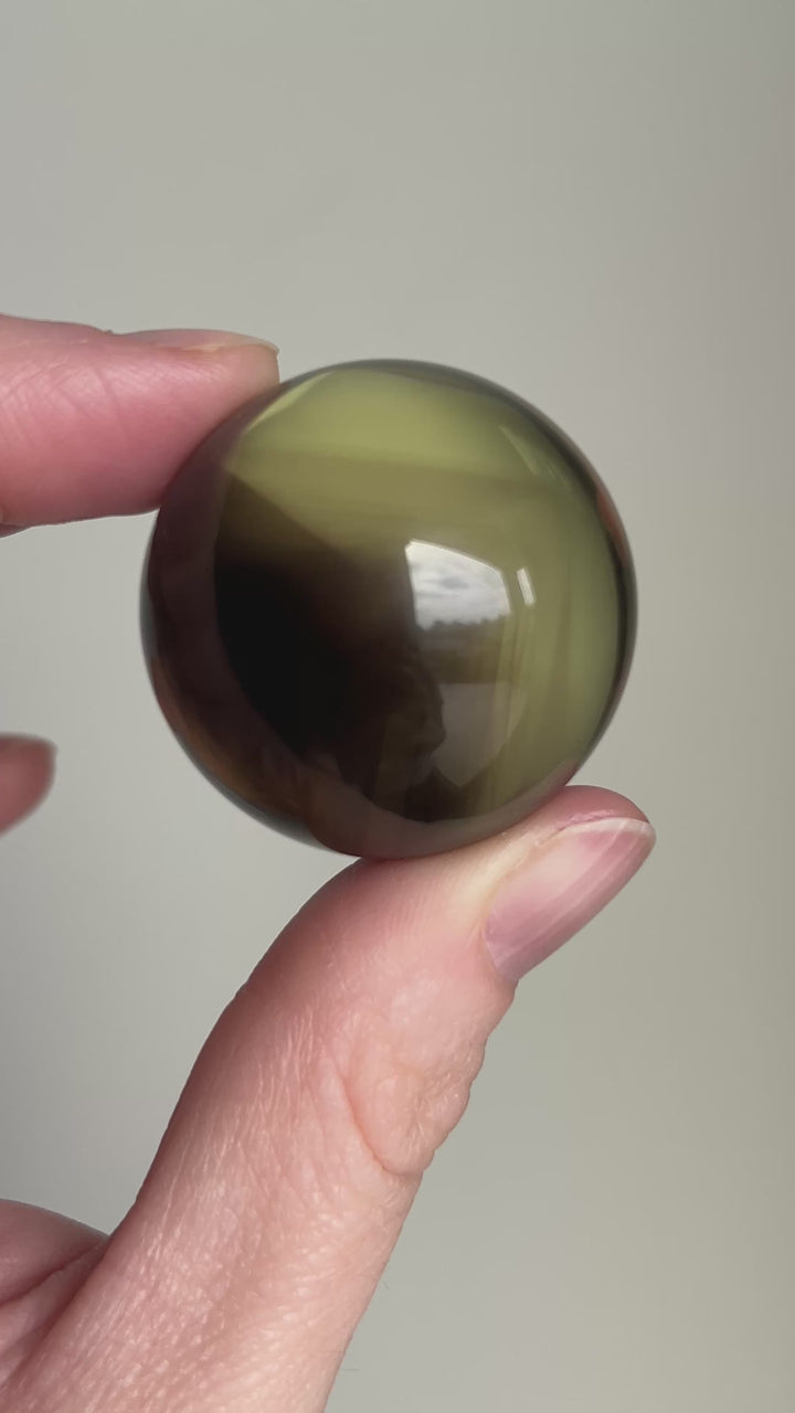 High Grade Smoky Quartz Sphere with Phantoms | 58g 35mm