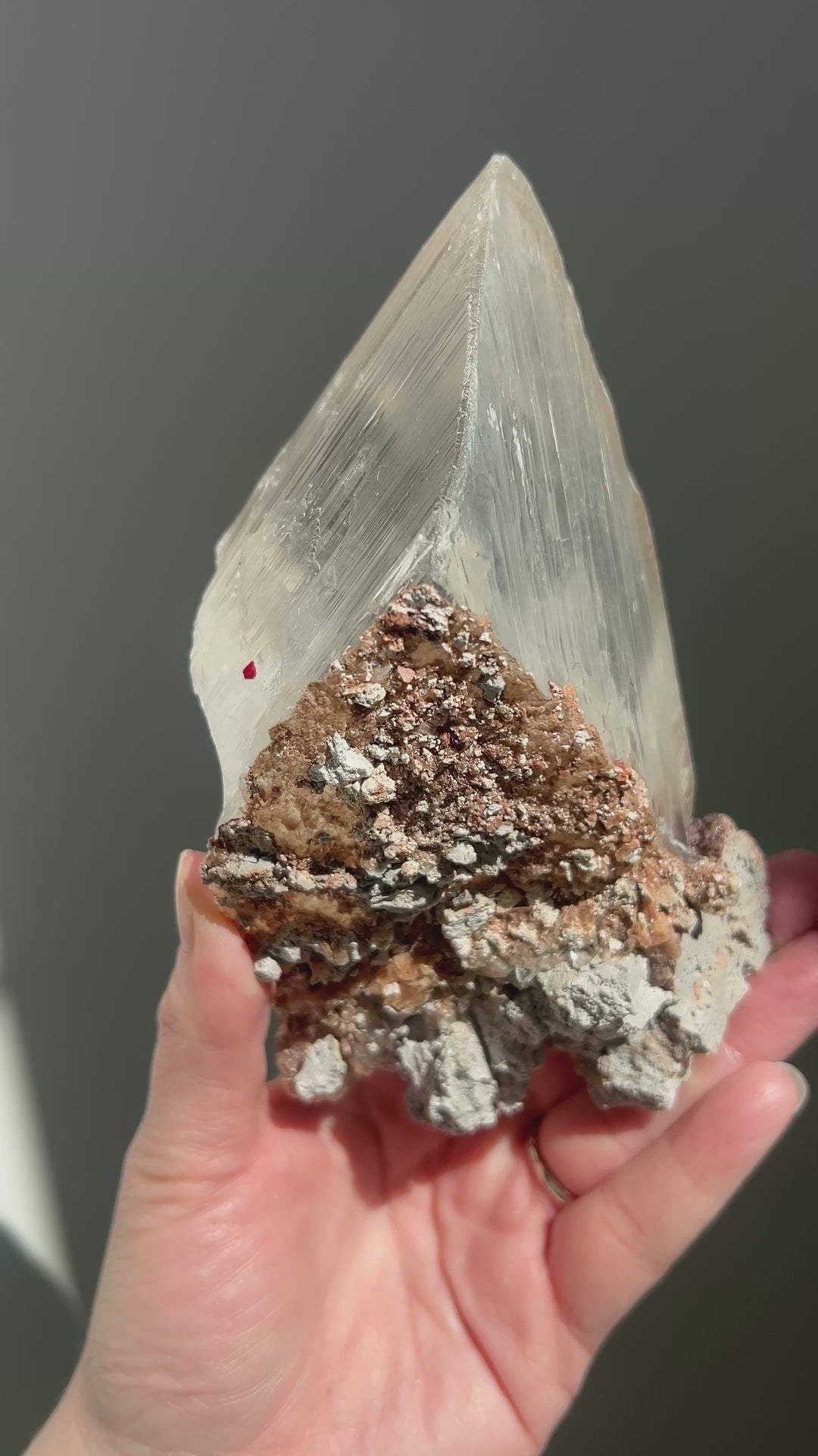 Naice Mine Mexico Selenite Double Bubble Enhydro | 1lb 11oz