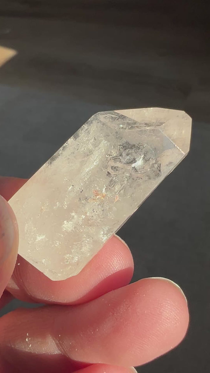 Partially Polished Quartz Enhydro (2) | 12g