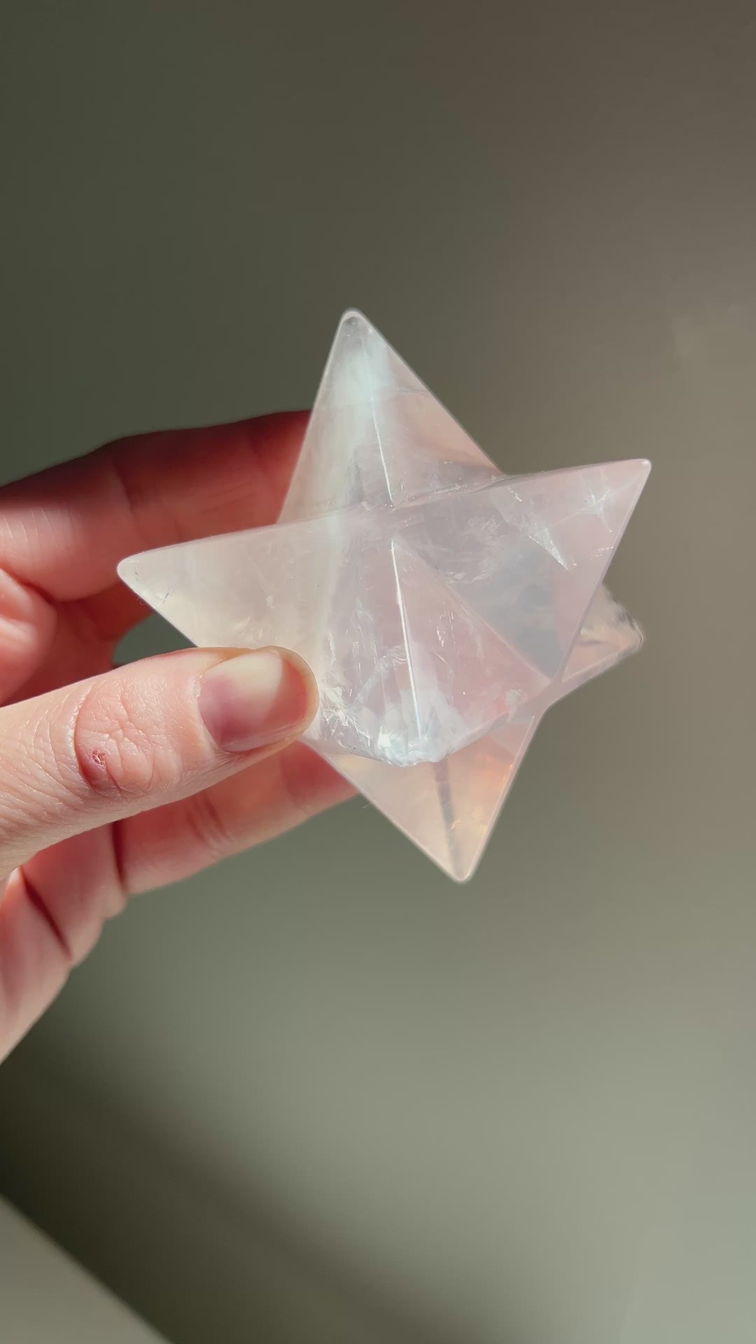 CHIPPED Rose Quartz Merkaba