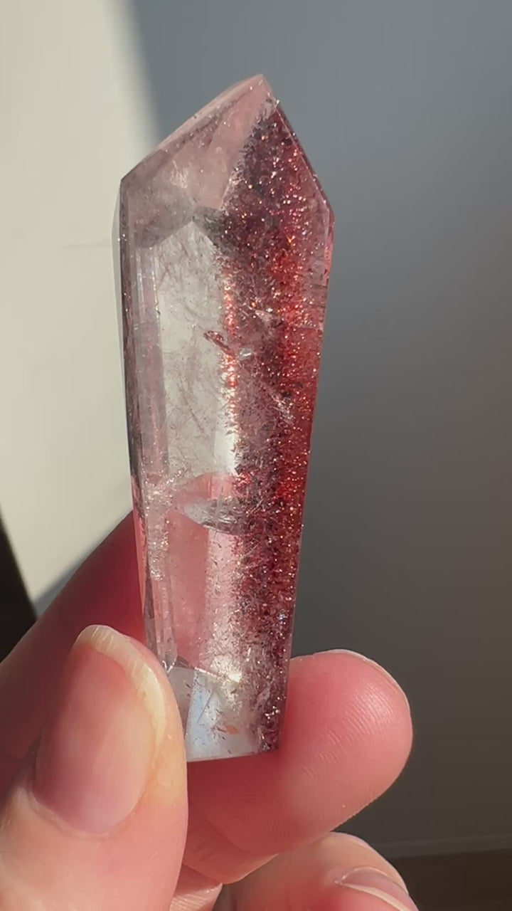 High quality Sparkly Red Hematite included Quartz (1) | 28g