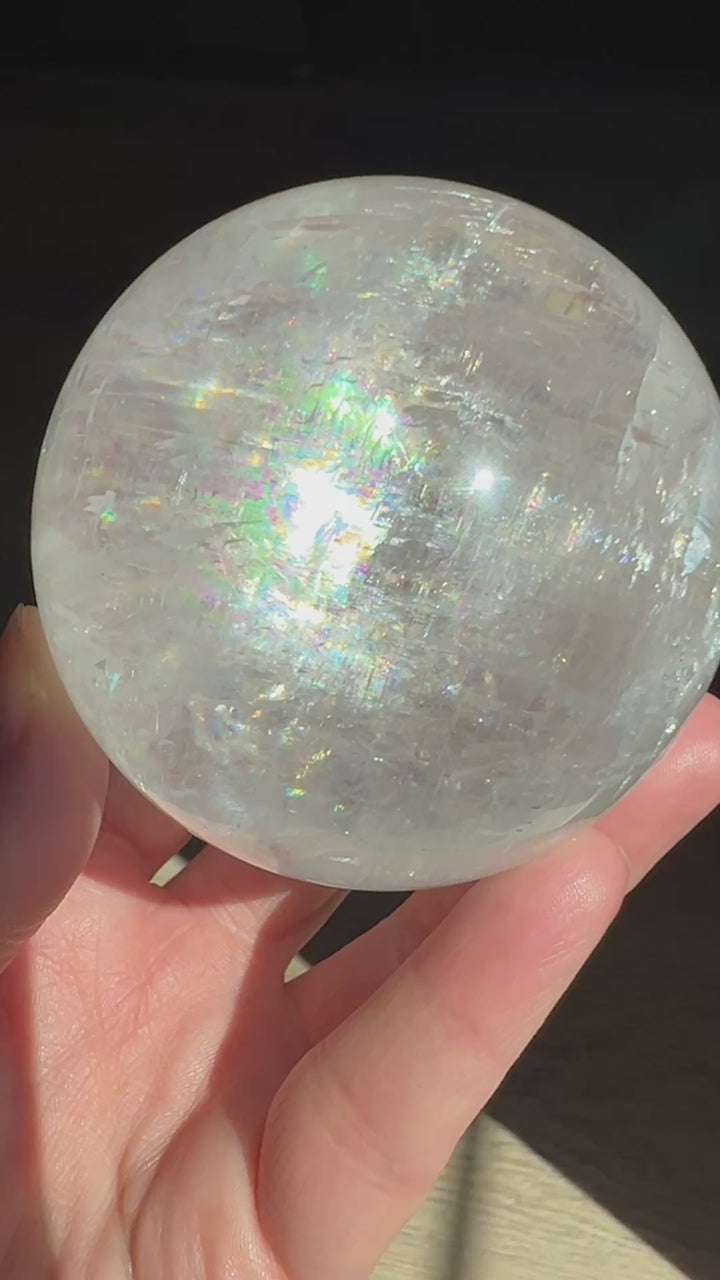 Optical Calcite Sphere (4) | 431.8g 67mm