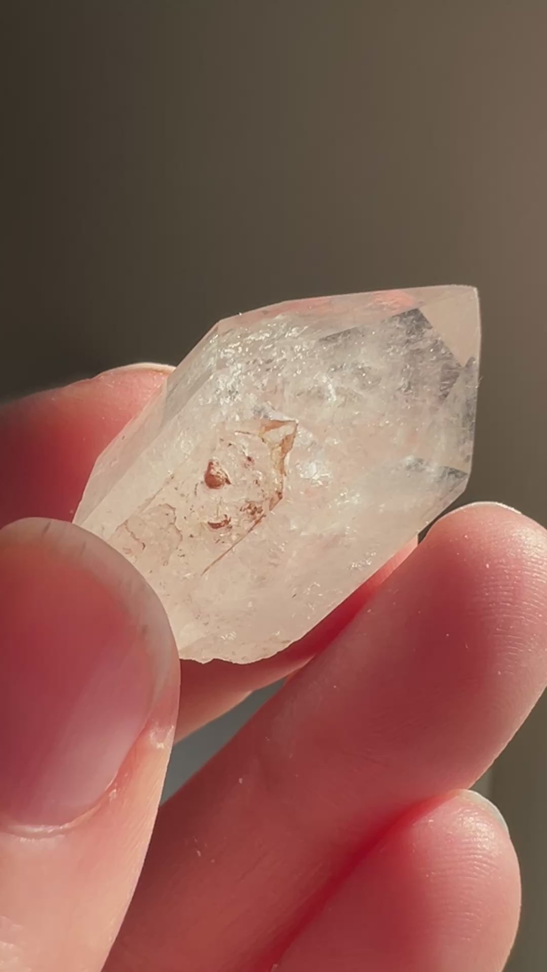 Partially Polished Quartz Enhydro (6) | 10.2g