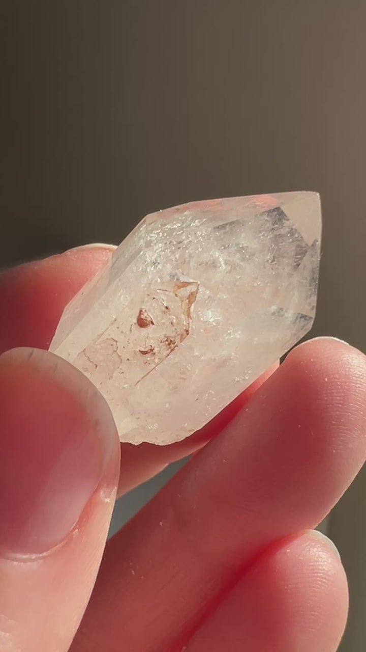 Partially Polished Quartz Enhydro (6) | 10.2g