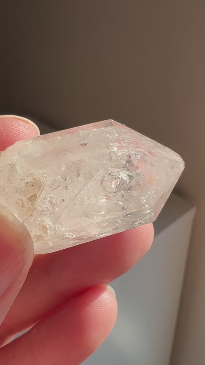 Partially Polished Quartz Enhydro (11) | 16.3g