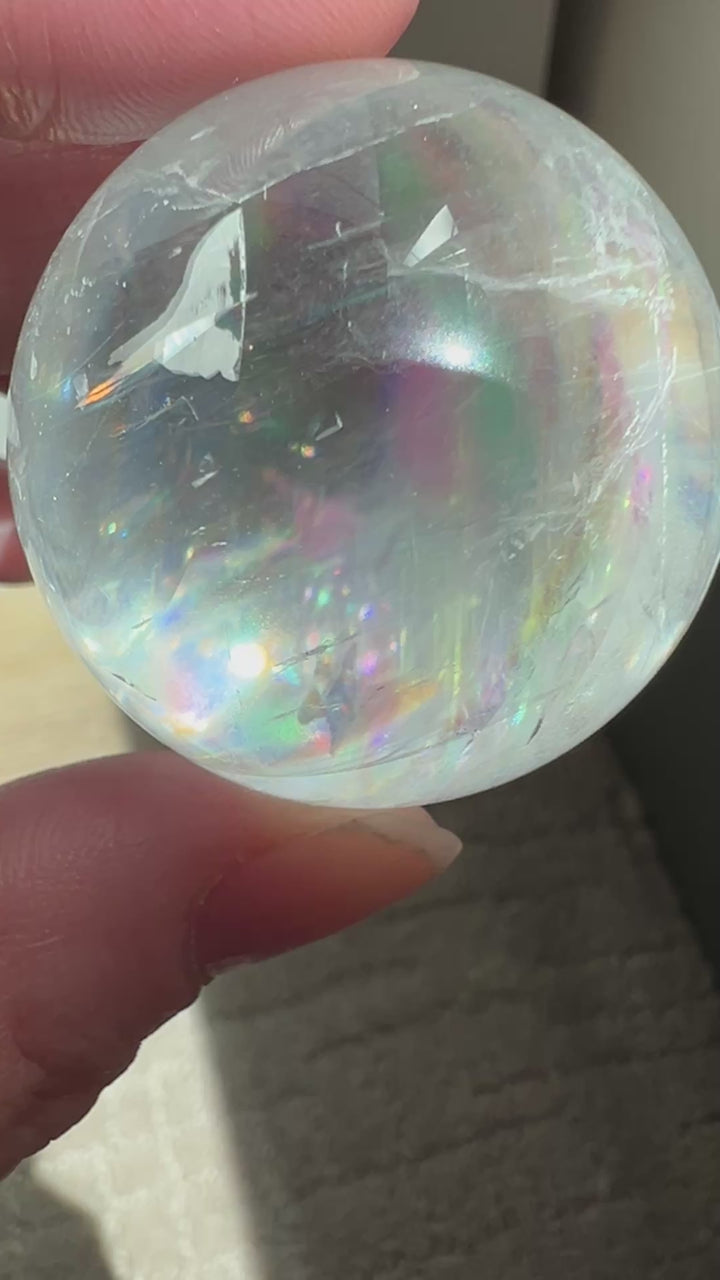 Optical Calcite Sphere (20) | 80g 39mm