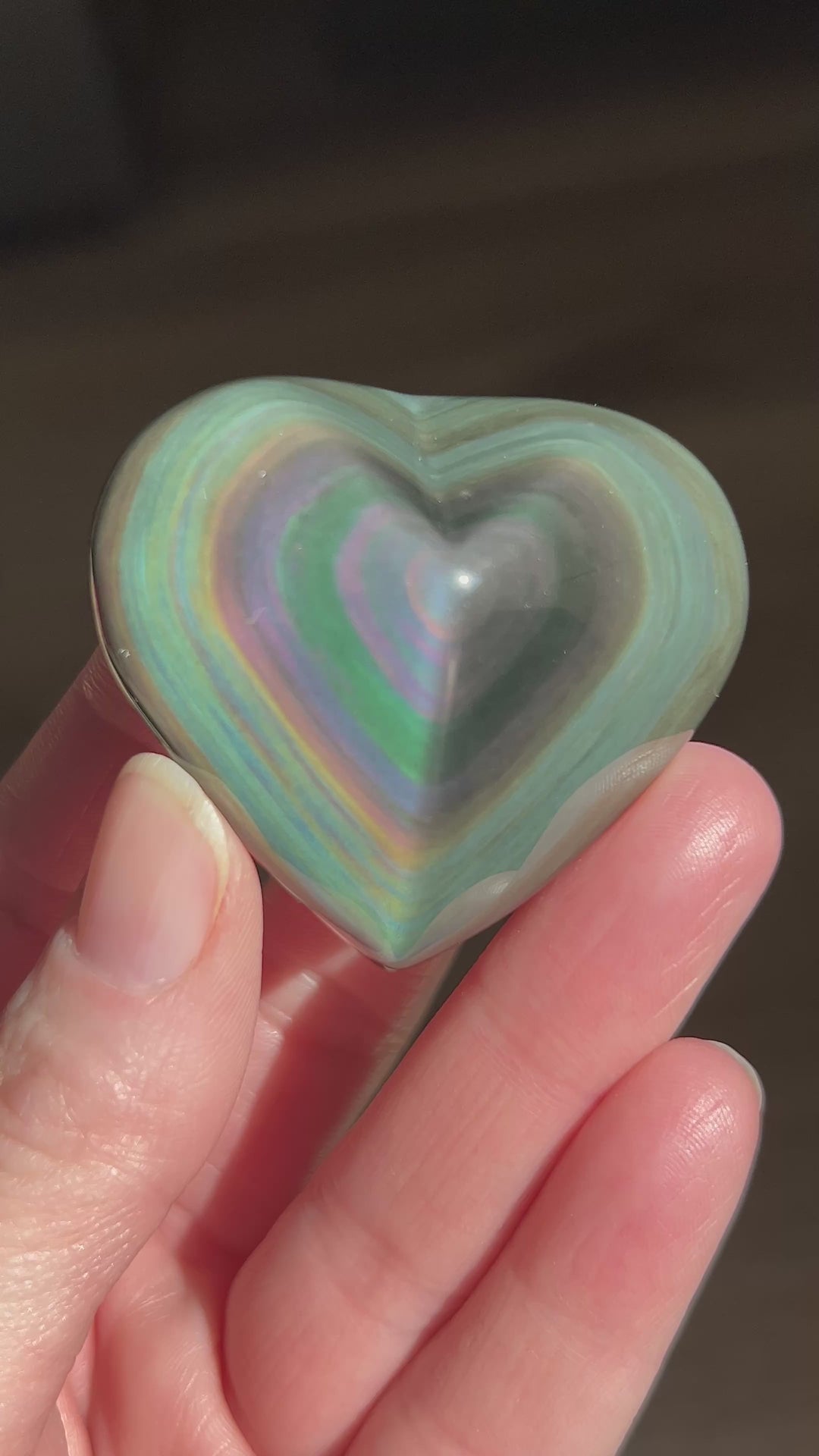 Rainbow Obsidian Heart (24) | 55.5g