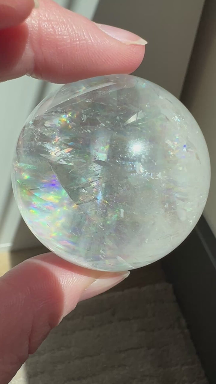 Optical Calcite Sphere (8) | 131.4g 45mm