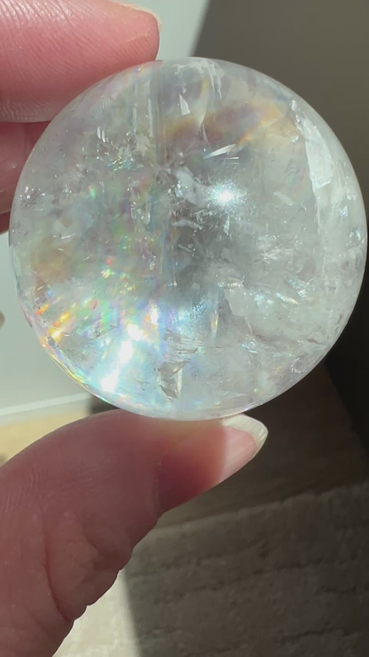 Optical Calcite Sphere (17) | 96.9g 41mm