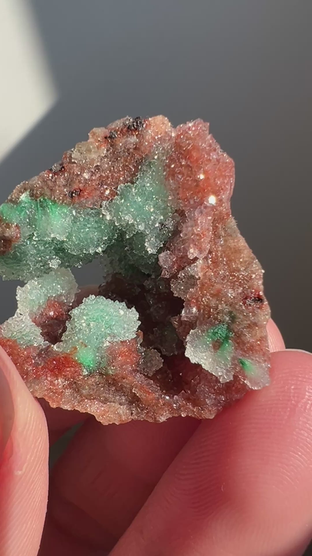 Sugar Malachite with hematite (2) | 9.8g