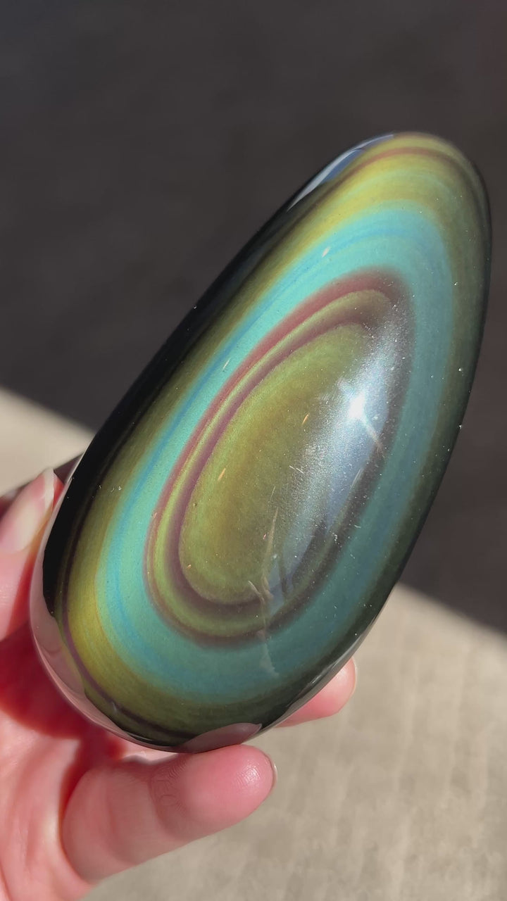 Rainbow Obsidian Palmstone (18) | 279g