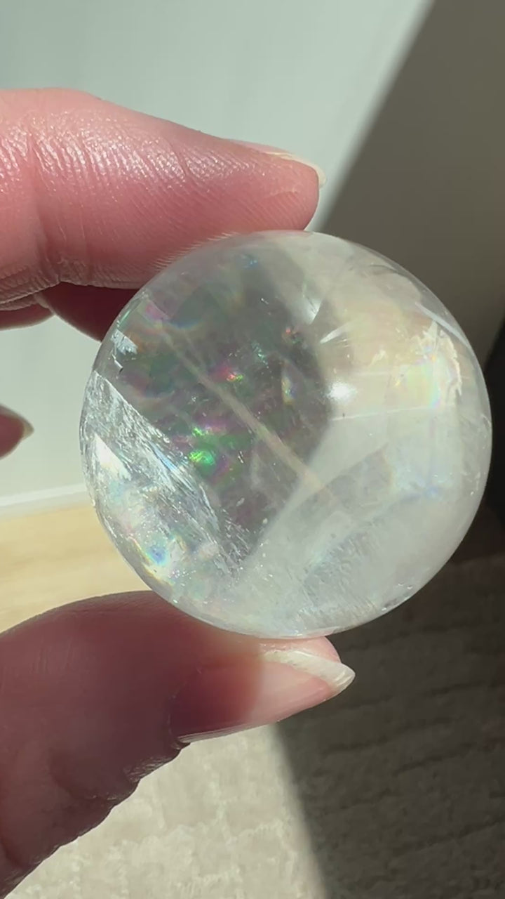 Optical Calcite Sphere (14) | 51.6g 33mm