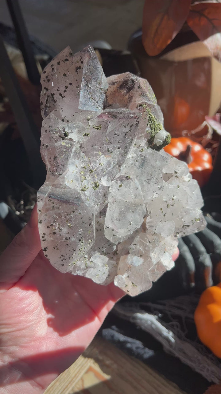 Sichuan China Quartz Clister with Epidote | 1lb 13oz