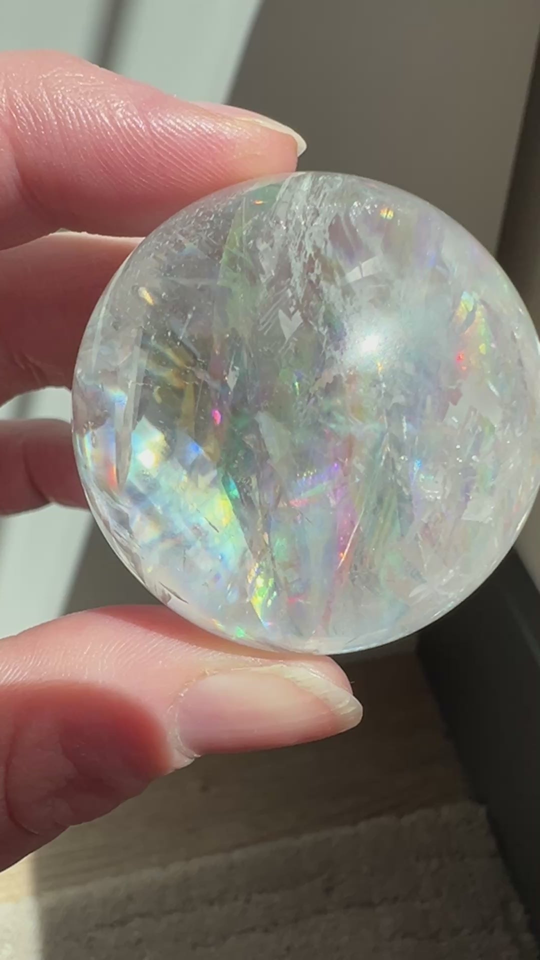 Optical Calcite Sphere (2) | 104.7g 42mm