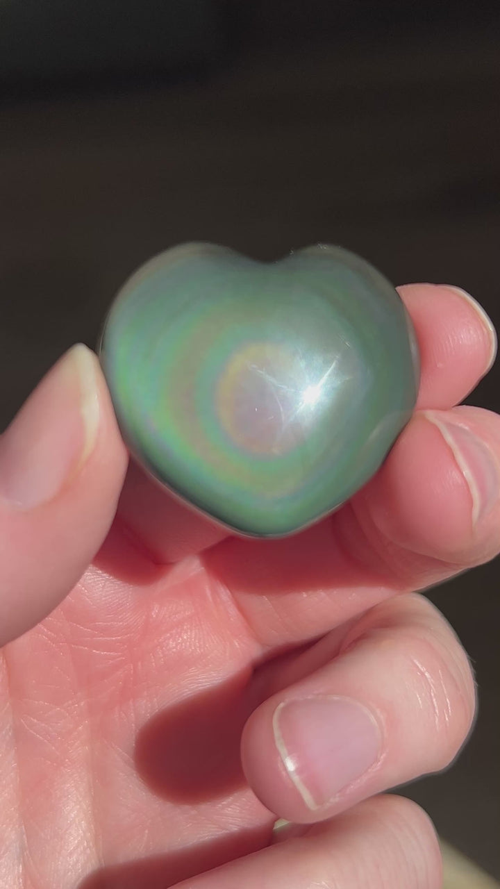 Rainbow Obsidian Heart (35)