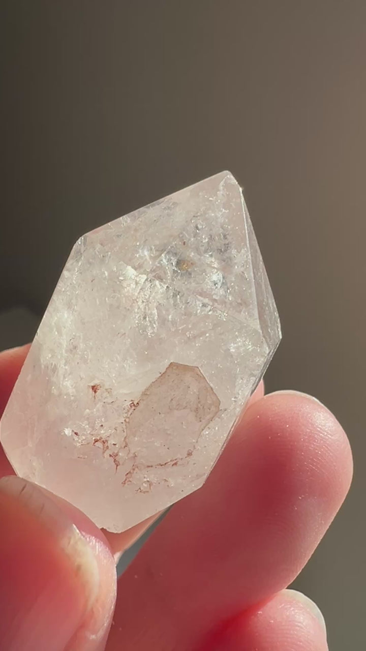 Partially Polished Quartz Enhydro (8) | 18.5g