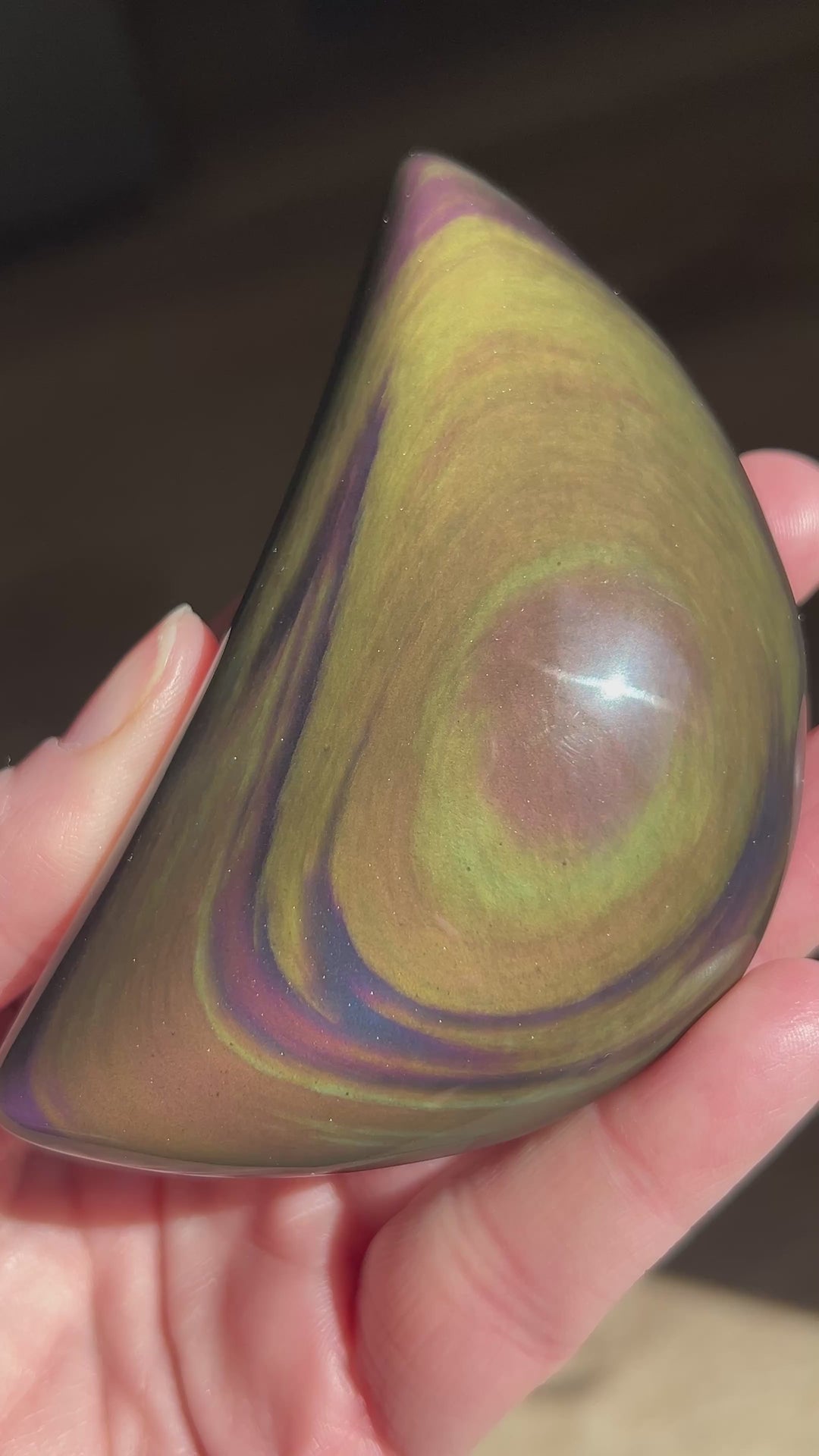 Rainbow Obsidian Moon (21) | 136g