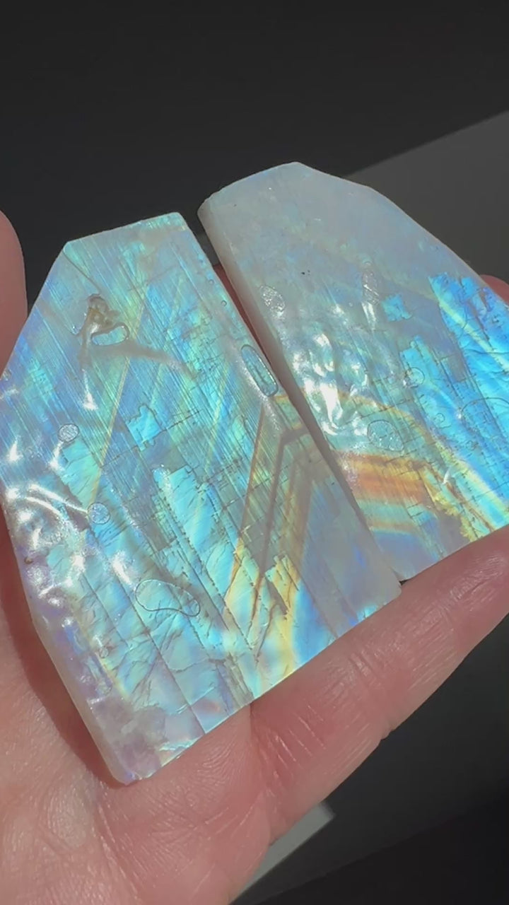 Moonstone Slab Set (2) | 84.3g