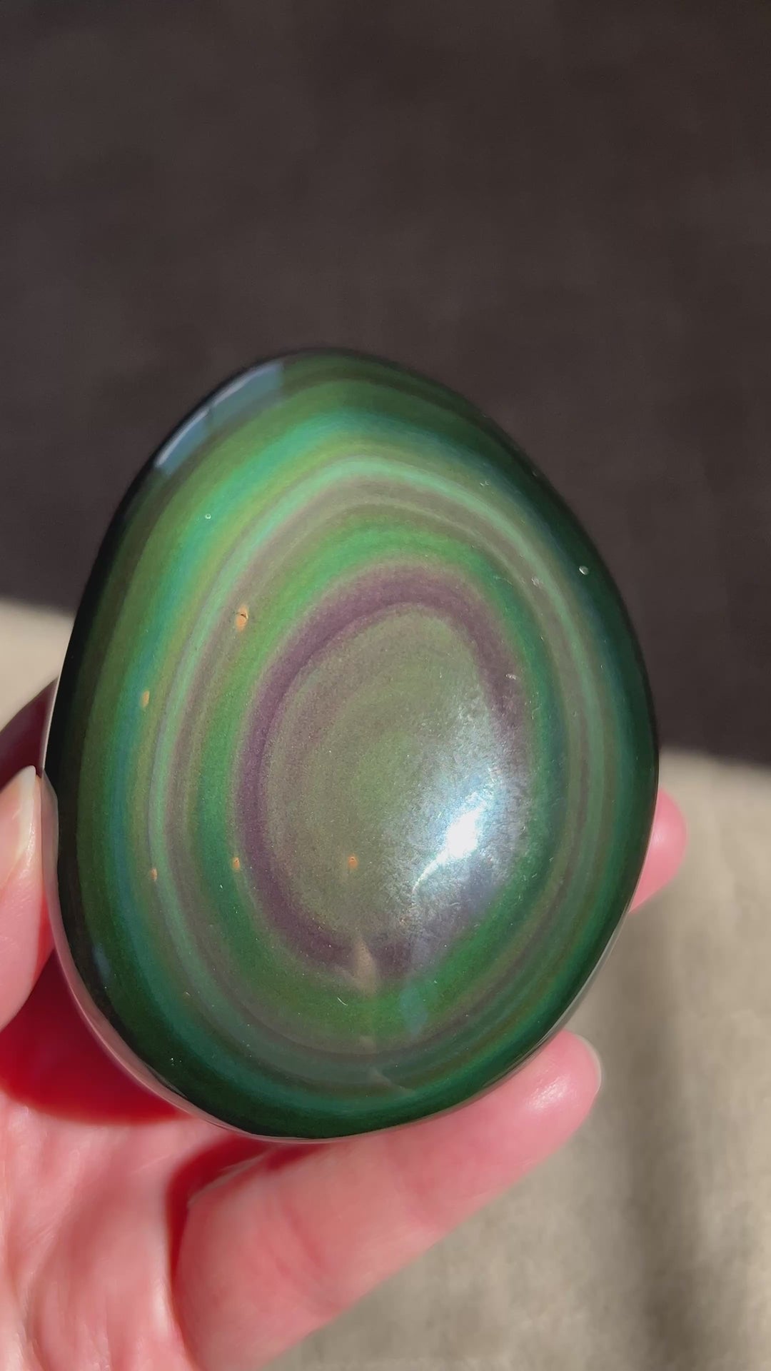 Rainbow Obsidian Palmstone (12) | 218g