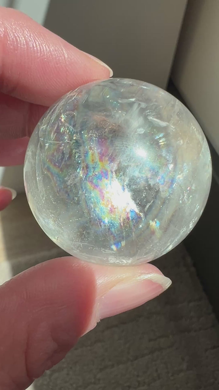 Optical Calcite Sphere (6) | 74.1g 37mm