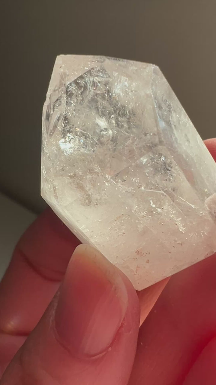 Partially Polished Quartz Enhydro (4) | 23.8g
