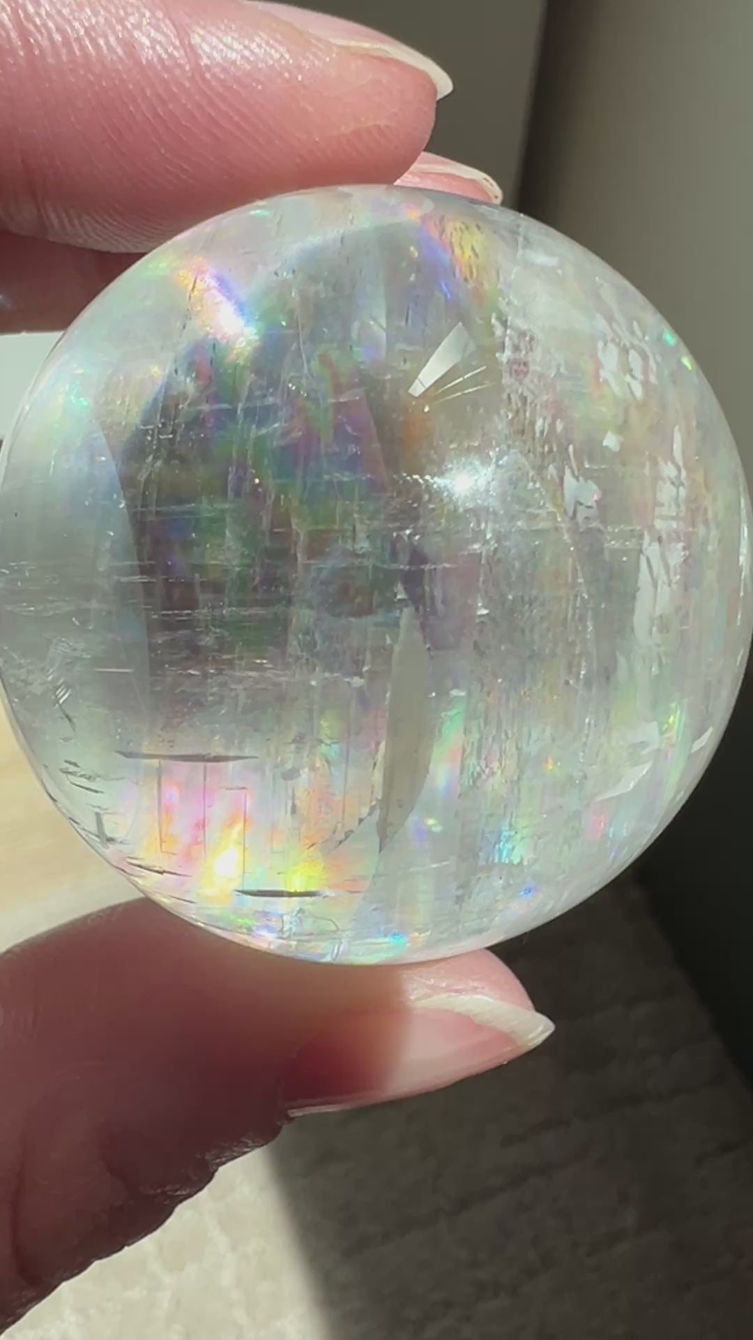 Optical Calcite Sphere (21) | 103.7g 42mm