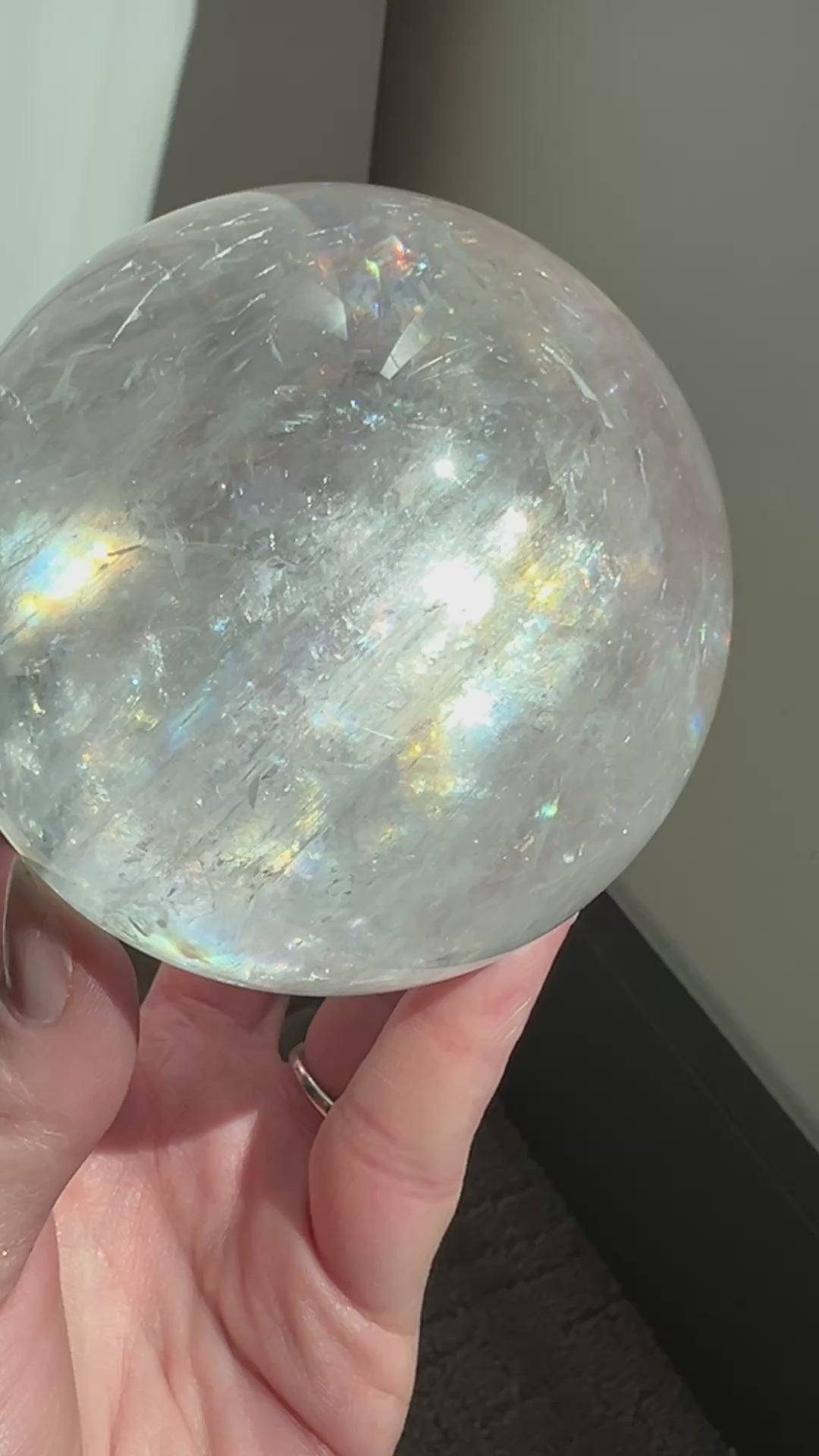 Optical Calcite Sphere (25) | 1lb 12.2oz 82mm