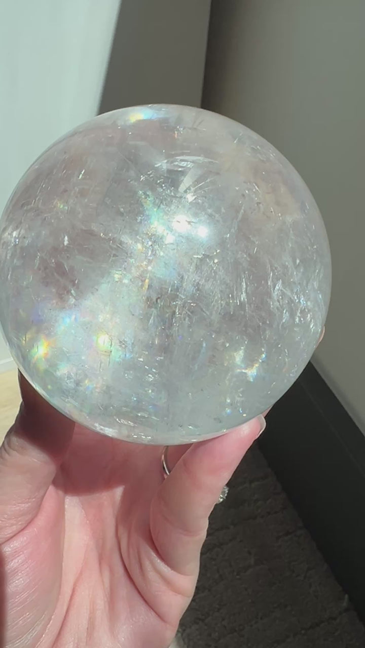 Optical Calcite Sphere (25) | 1lb 12.2oz 82mm