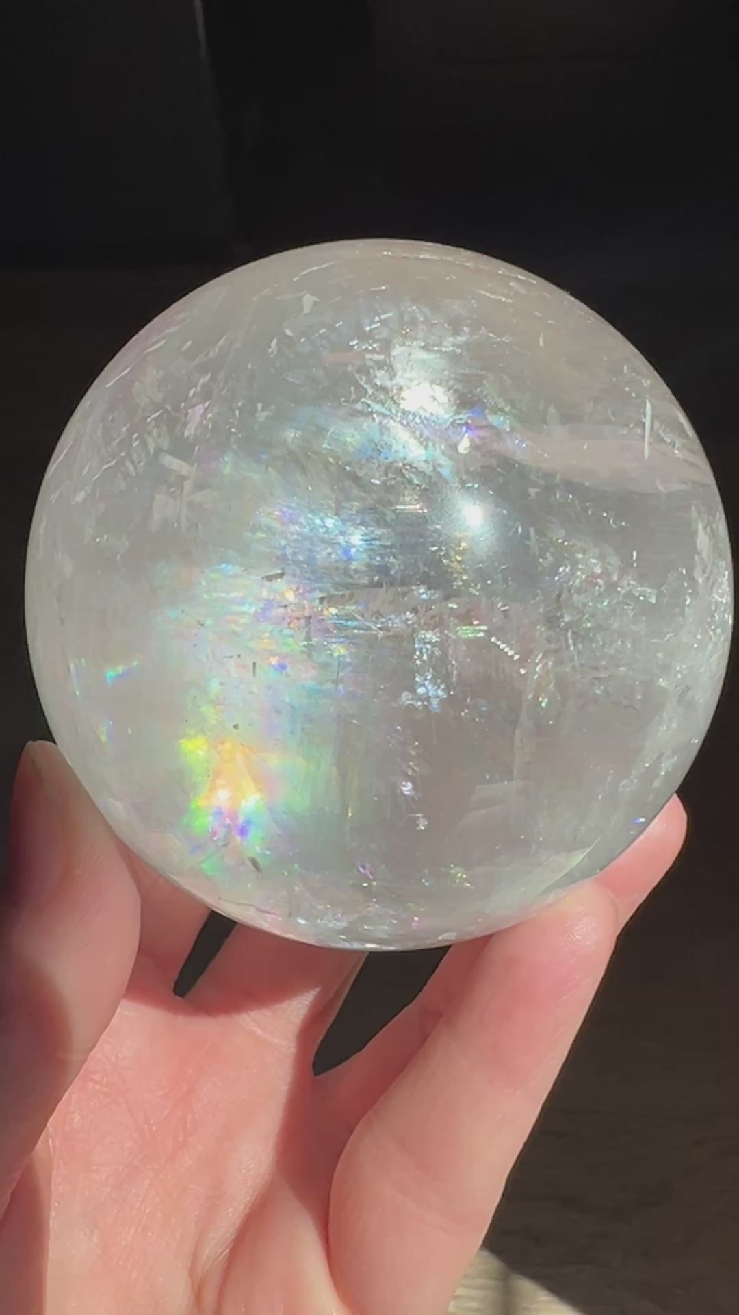 Optical Calcite Sphere (3) | 616.2g 75mm