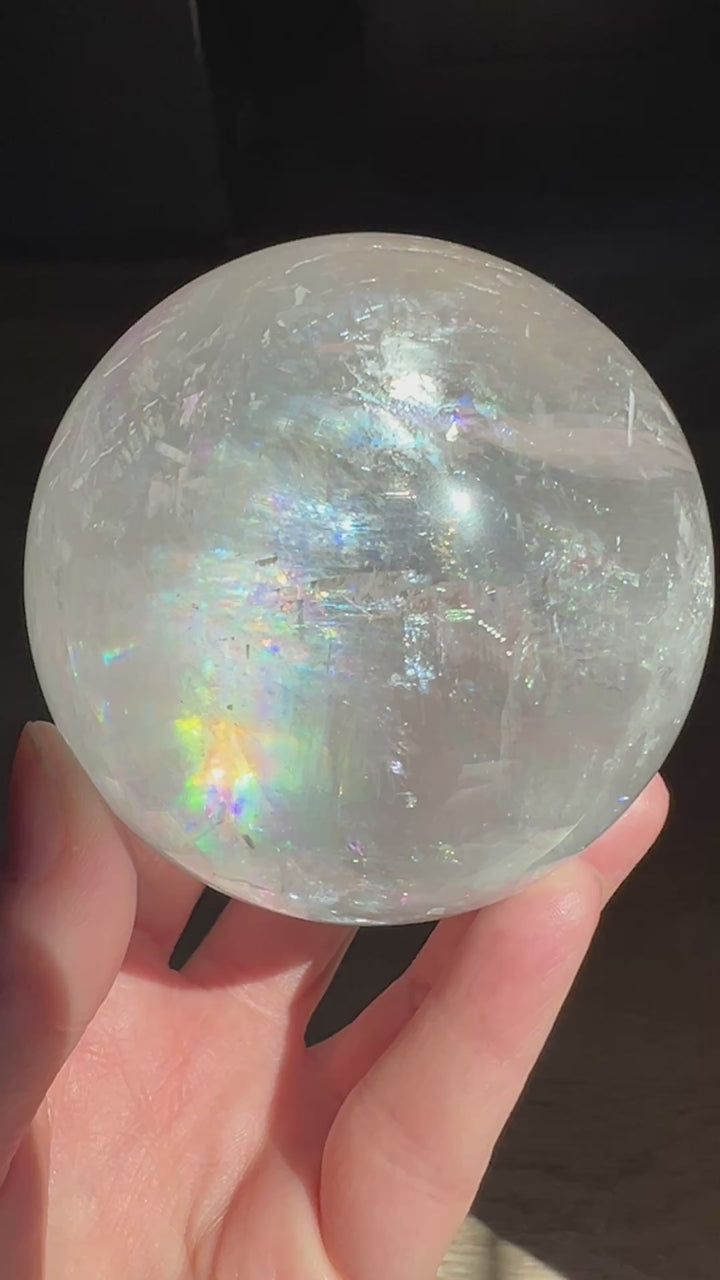 Optical Calcite Sphere (3) | 616.2g 75mm