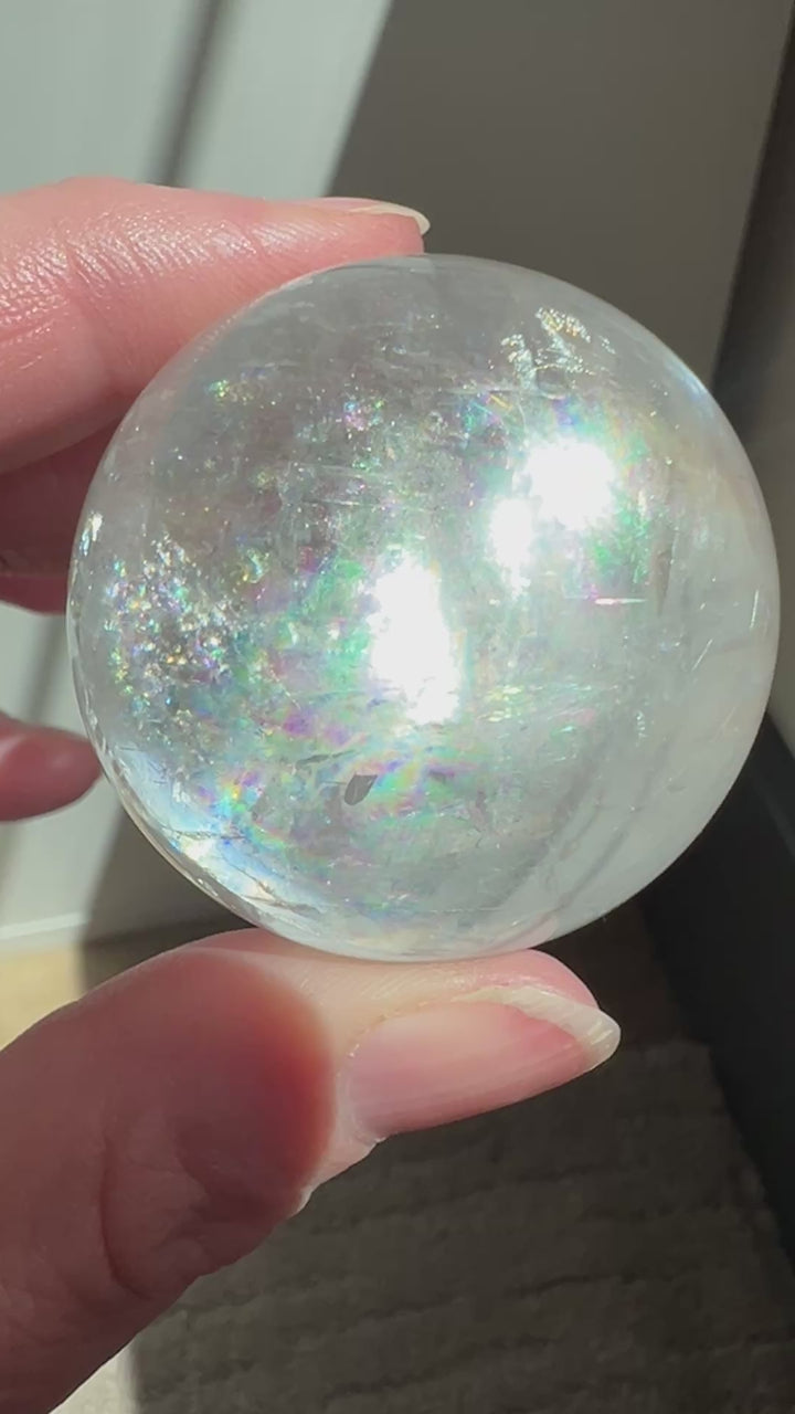 Optical Calcite Sphere (3) | 104.8g 42mm